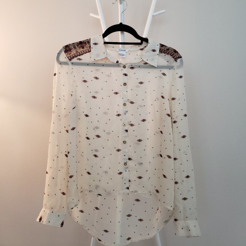 see through button up shirt- prototype